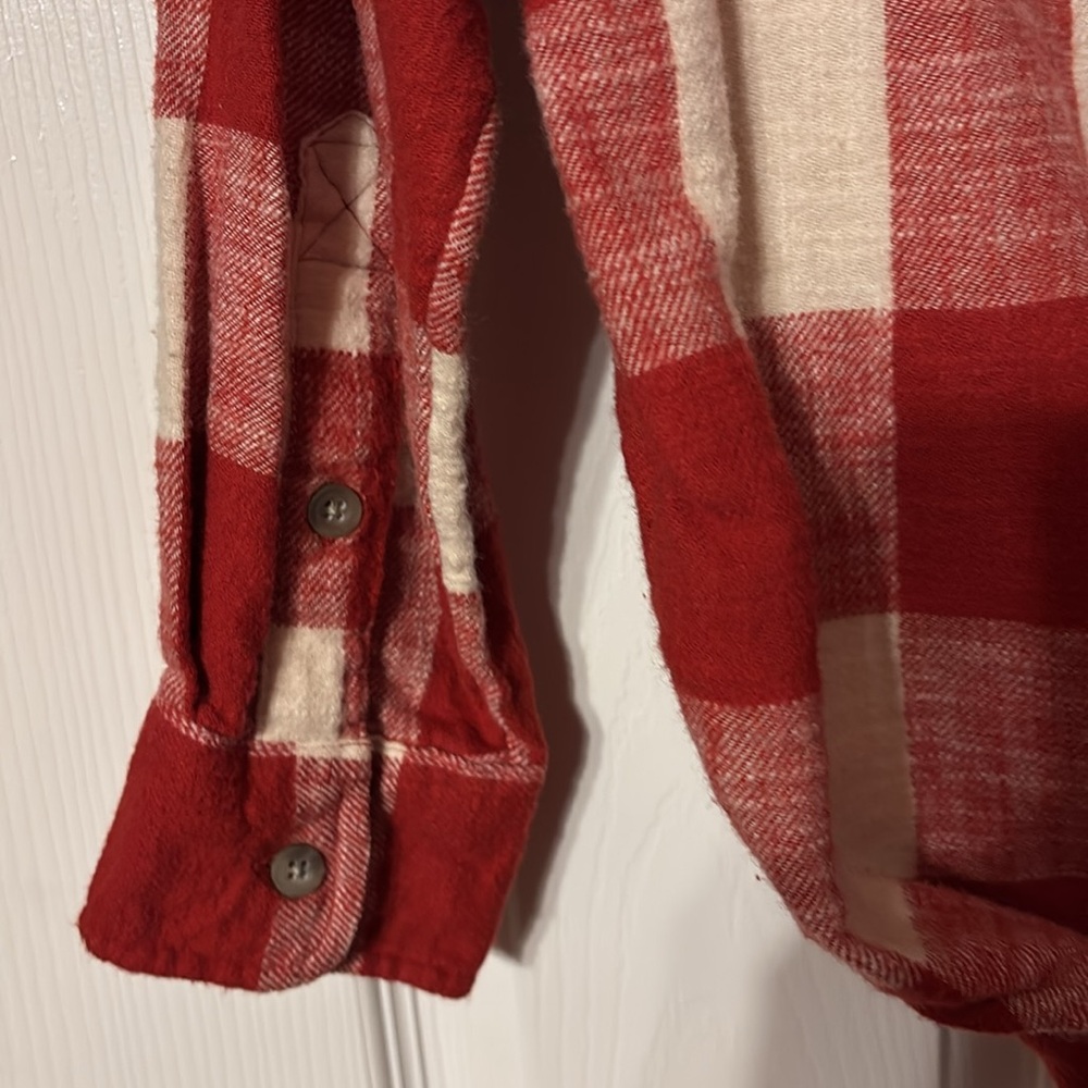 Time and Tru Red Plaid Shirt with hood size small (4-6) - Picture 4 of 7